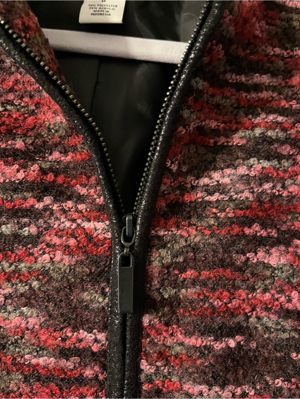 Ruby Rd. Pink Multi Tweed Zip-Front Blazer - Picture 6 of 7